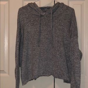 Super soft cropped grey hoodie